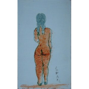 Tassaduq Sohail, 3 x 5 inch, Watercolor on Paper, Figurative Painting, AC-TS-001